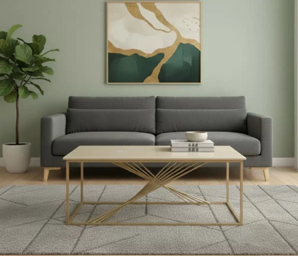 SS RECTANGULAR TABLE RC-01 GOLD FINISH